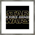 Star Wars The Force Awakens Digital Art Framed Print