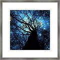 Starry Night And Moon Framed Print