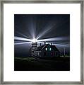 Stars And Light Beams - West Quoddy Head Lighthouse Framed Print