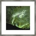 Stars, Clouds And Northern Lights Framed Print