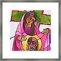 Stations Of The Cross - 06 St. Veronica Wipes The Face Of Jesus - Mmvew Framed Print