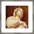 Statue At The Library Of Celsus Framed Print