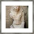 Statue From Pink Granite In Karnak Temple Framed Print