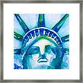 Statue Of Liberty Head Abstract Framed Print