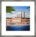 Steamboat On The Mississippi Framed Print