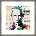 Steve Jobs Portrait Framed Print