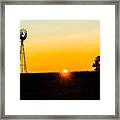 Still Country Sunset Silhouette Framed Print
