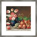 Still Life With Fruit And Flowers Framed Print