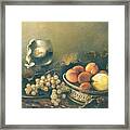 Still-life With Peaches Framed Print