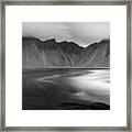 Stokksnes Iceland Bandw Framed Print