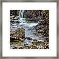 Stone And Waterfall #h5 Framed Print