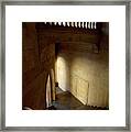 Stone Stairwell Inside The Historic Palace Of Charles V At Alhambra Framed Print