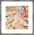 Stone Tablet In Valley Of Fire Framed Print