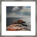 Storm Clouds Over Wall Island Framed Print