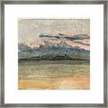 Storm Clouds Sunset With A Pink Sky Framed Print