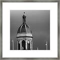 Storm Over Dome In Black And White Framed Print