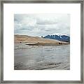 Storm Over Sand Dunes Framed Print