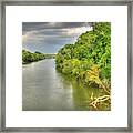 Stormy Skies Over The Coosa River Framed Print
