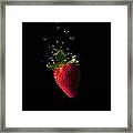Strawberry Splash Framed Print