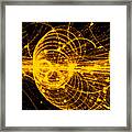 Streamer Chamber Photo Of Particle Tracks Framed Print