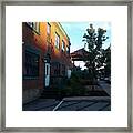 Street On The River Front Framed Print