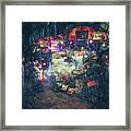 Street Vendor Food Stand Framed Print