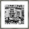 Streets Ny Bw Framed Print