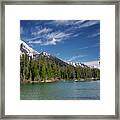 String Lake And Mt. Moran Framed Print