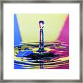 Stripped Water Drop Framed Print