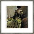 Study In Black And Green Framed Print