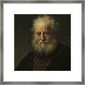 Study Of An Old Man With A Gold Chain Framed Print