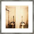 Subway Toilet Framed Print