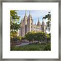 Summer At Temple Square Framed Print