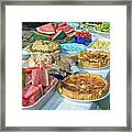 Summer Buffet In Garden Framed Print