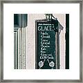 Summer Flavours - French Menu Chalkboard Framed Print