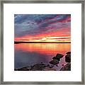 Summer Sets Over Sebago Lake, Maine Framed Print