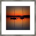 Summer Sunset Calm Anchor Framed Print