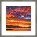 Sun Rays At Sunset Framed Print