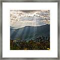 Sun Rays Linville Falls Nc Framed Print