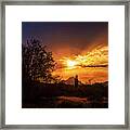 Sun Setting On The Sonoran Framed Print
