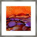 Sundown - Abstract Landscape Painting Framed Print by Michelle Wrighton