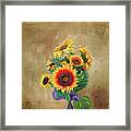 Sunflower Bouqet Framed Print