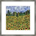 Sunflower Galaxy Framed Print