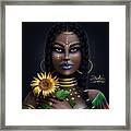 Sunflower Goddess Framed Print