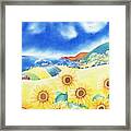 Sunflower Hills Framed Print