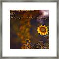 Sunflower Moments Framed Print