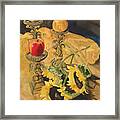 Sunflowers and Apples Framed Print