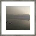 Sunny Lake Fog 2 Framed Print