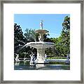Sunny Savannah Forsyth Park Fountain Framed Print