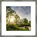 Sunrays On The Creek Framed Print